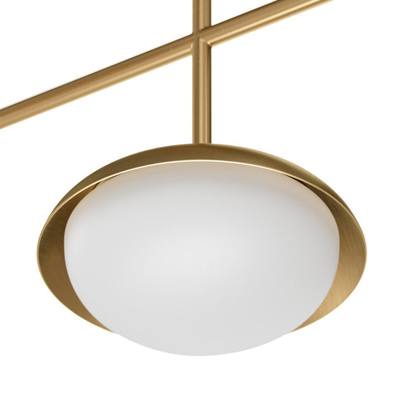 Bond Linear Chandelier - Natural Brass