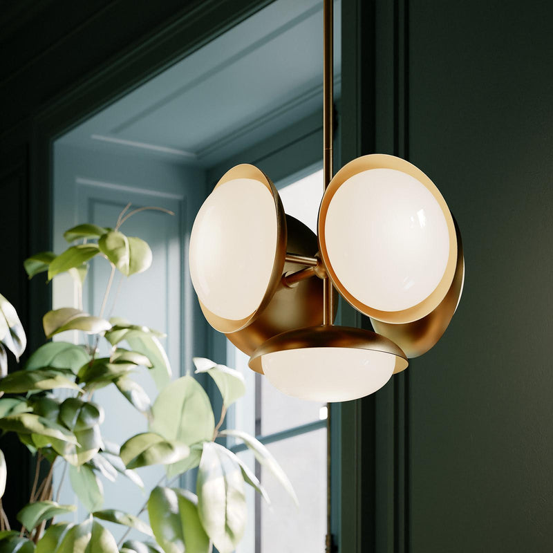 Bond Pendant 5 Light - Natural Brass