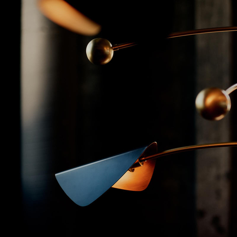 Eclipse Chandelier - Blackened Brass & Natural Brass