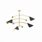 Eclipse Chandelier - Blackened Brass & Natural Brass