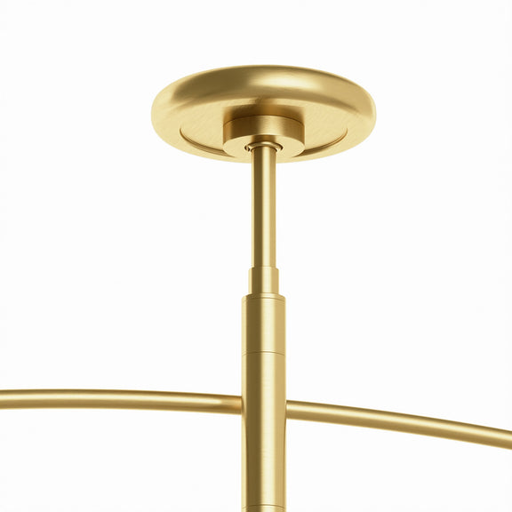 Eclipse Chandelier - Blackened Brass & Natural Brass