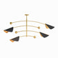 Eclipse Chandelier - Blackened Brass & Natural Brass