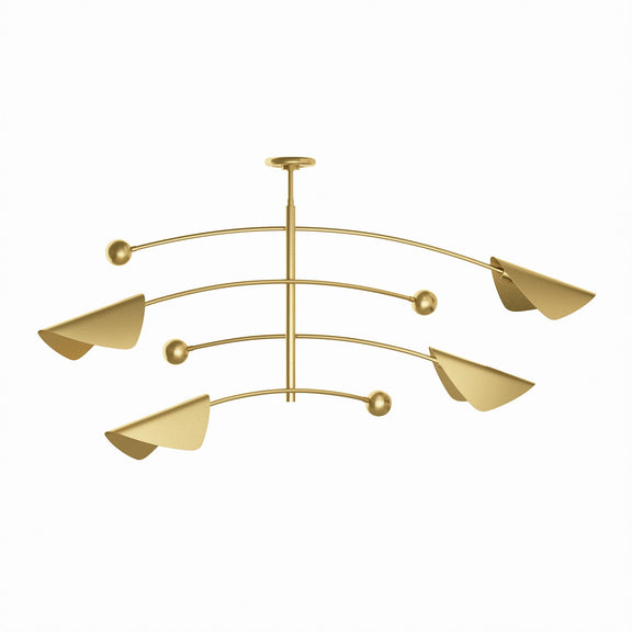 Eclipse Chandelier - Natural Brass