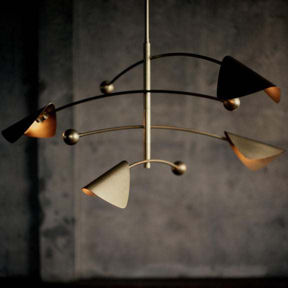 Eclipse Chandelier - Natural Brass