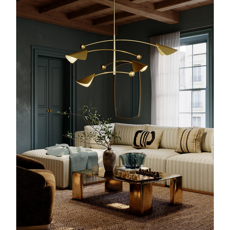 Eclipse Chandelier - Natural Brass