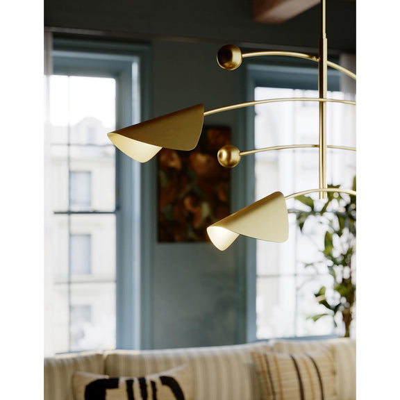 Eclipse Chandelier - Natural Brass