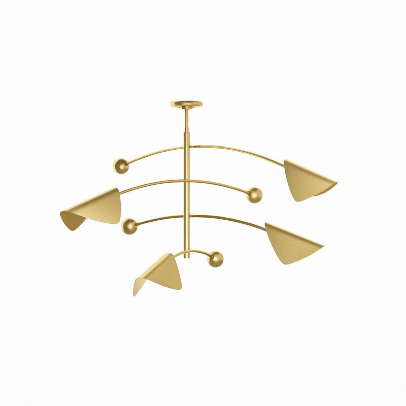 Eclipse Chandelier - Natural Brass