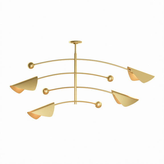 Eclipse Chandelier - Natural Brass