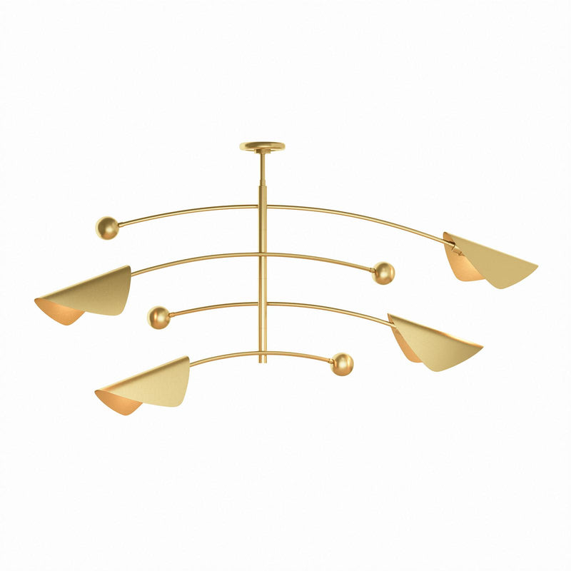 Eclipse Chandelier - Natural Brass