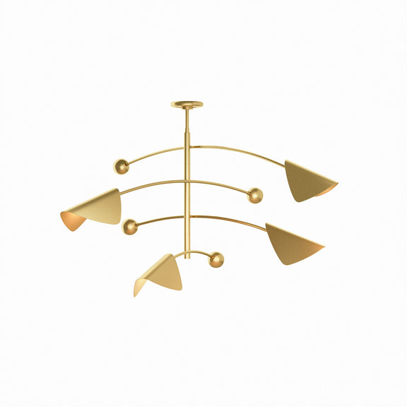 Eclipse Chandelier - Natural Brass