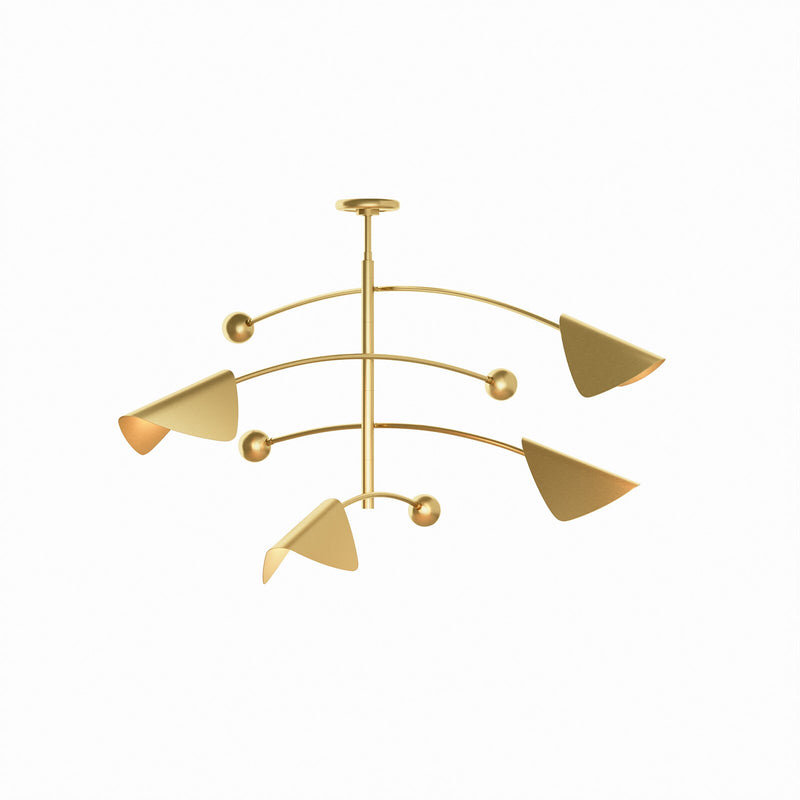 Eclipse Chandelier - Natural Brass