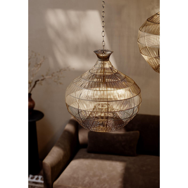 Cupola Metal Pendant - Brass