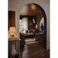 Gable Linear Chandelier - Antique Natural Brass & Oyster Shade
