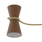 Gable Linear Chandelier - Antique Natural Brass & Russet Shade