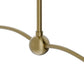 Gable Linear Chandelier - Antique Natural Brass & Russet Shade