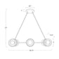 Bijoux Crystal Linear Chandelier - Natural Brass
