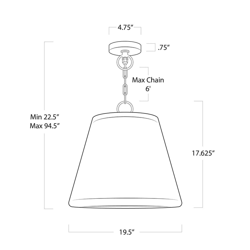 Augustine Outdoor Pendant Large