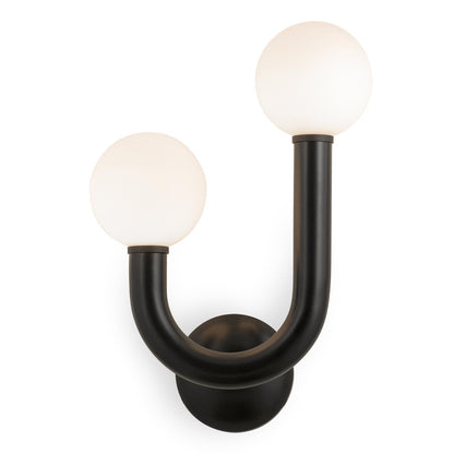 Happy Outdoor Sconce - Black / Left Facing