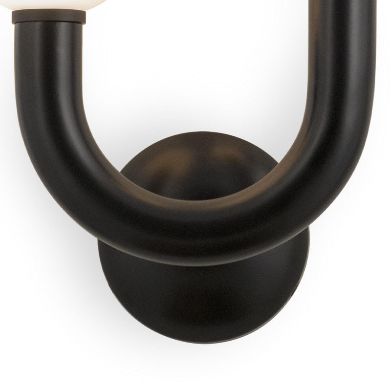 Happy Outdoor Sconce - Black / Left Facing