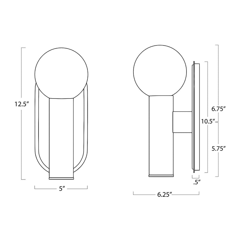 Dion Outdoor Sconce - Black