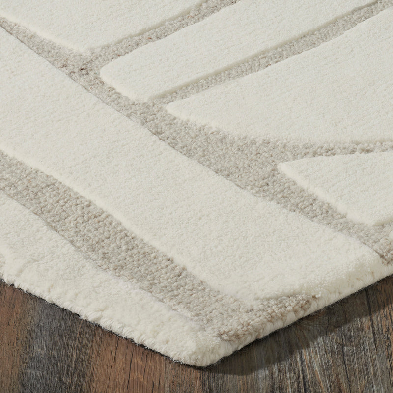 Cosmos Rug in White & Beige