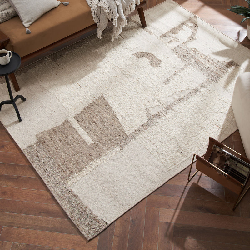 Grace Rug in Beige & Brown & White