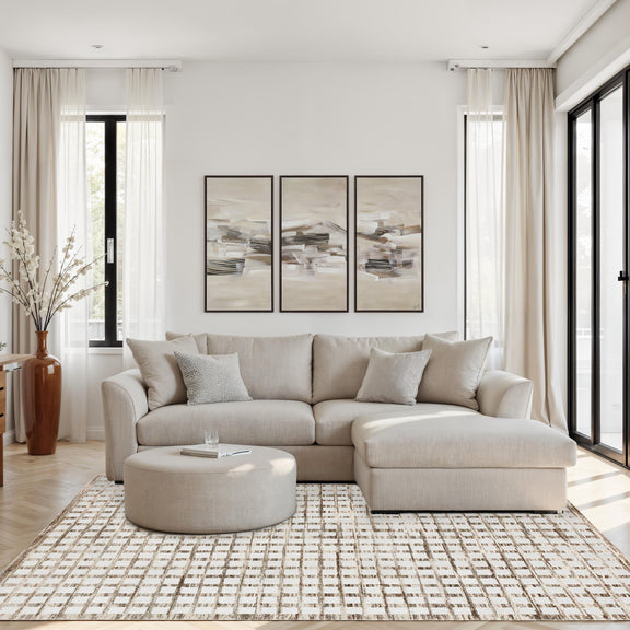 Aya Rug in Brown & Beige