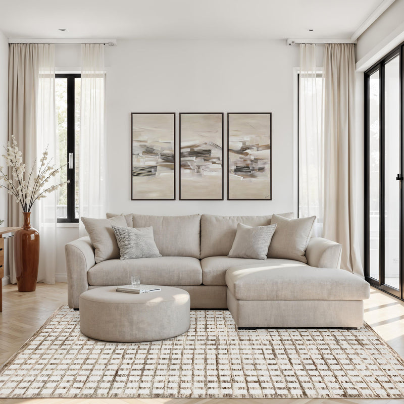 Aya Rug in Brown & Beige