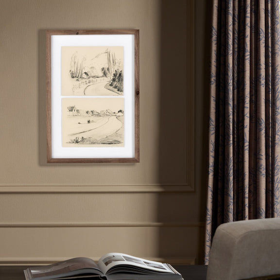 In The Country I by Shaina Page - Rustic Walnut