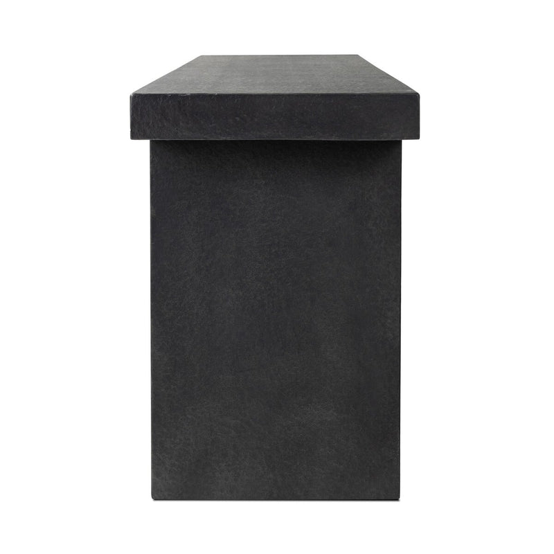 Huesca Outdoor Console Table - Distressed Graphite Concrete
