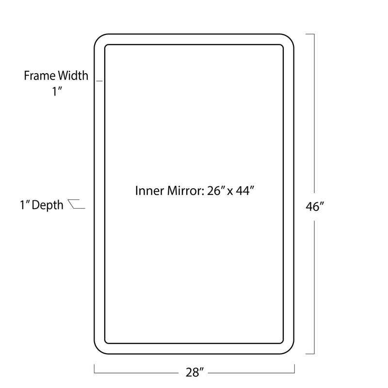 Knox Leather Rectangle Mirror