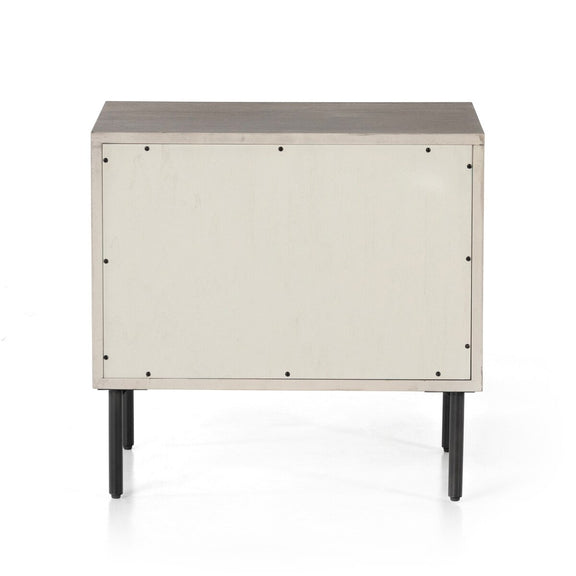 Carly 2 Drawer Nightstand - Grey Wash Veneer