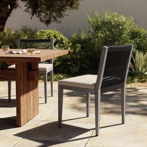 Sherwood Outdoor Dining Chair, Weathered Grey - Faye Sand