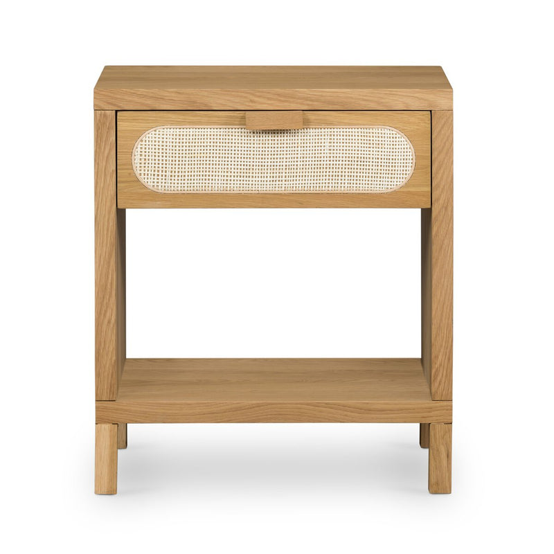Allegra Nightstand - Honey Oak Veneer