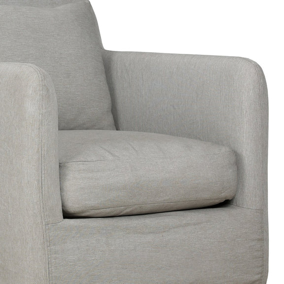 Dade Outdoor Slipcover Swivel Chair - Venao Grey