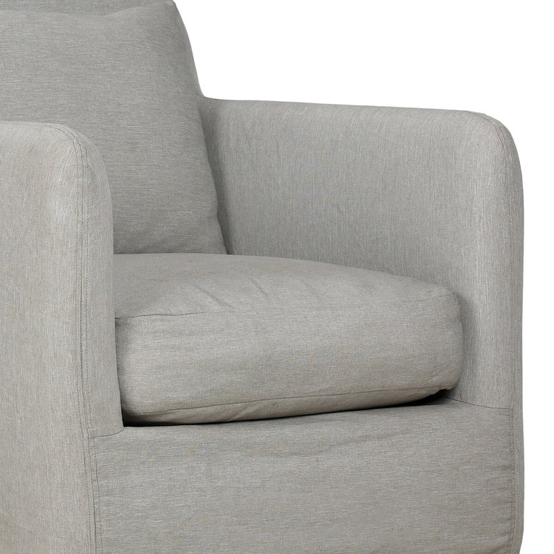 Dade Outdoor Slipcover Swivel Chair - Venao Grey