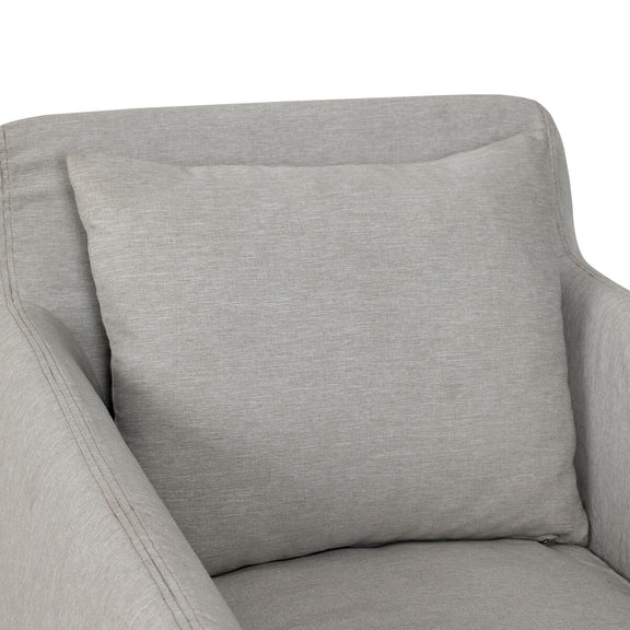 Dade Outdoor Slipcover Swivel Chair - Venao Grey
