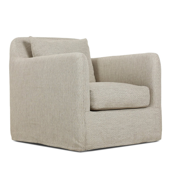 Dade Outdoor Slipcover Swivel Chair - Faye Sand