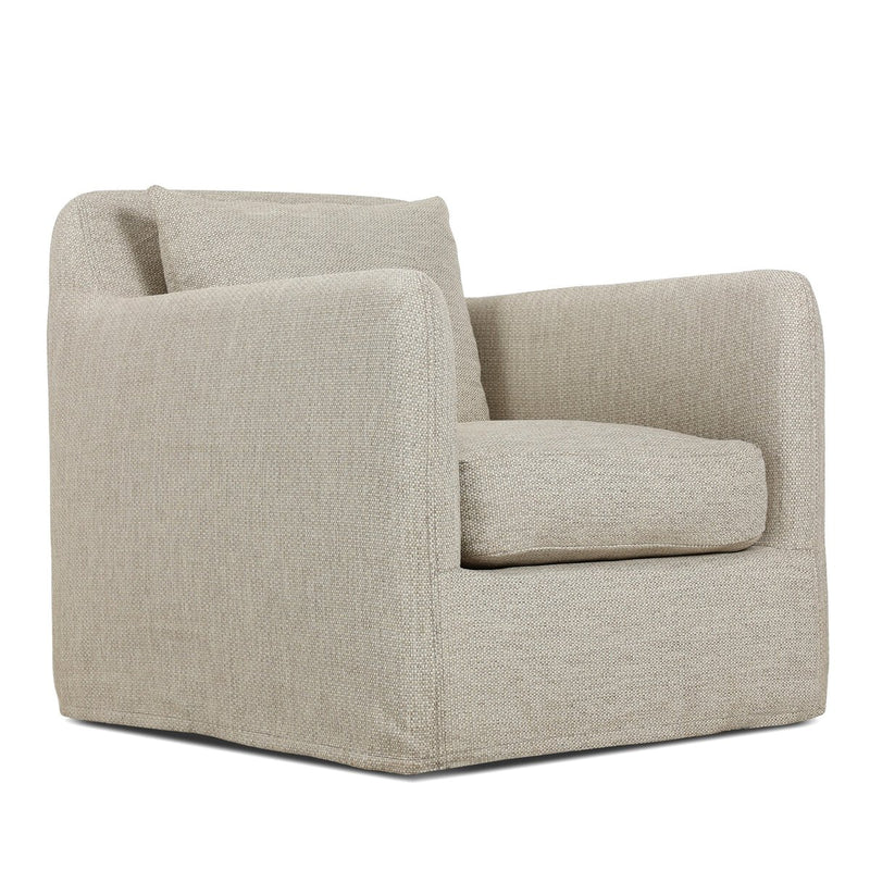 Dade Outdoor Slipcover Swivel Chair - Faye Sand