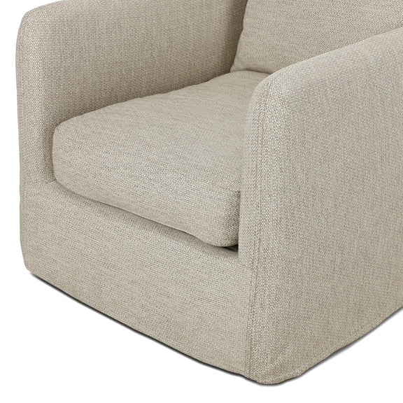 Dade Outdoor Slipcover Swivel Chair - Faye Sand