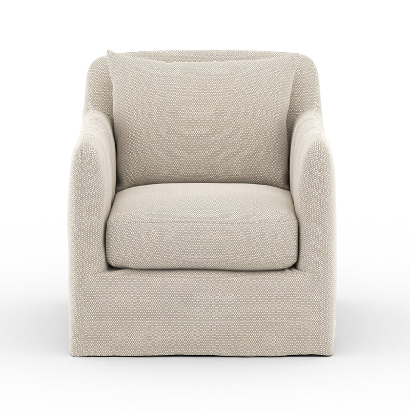 Dade Outdoor Slipcover Swivel Chair - Faye Sand