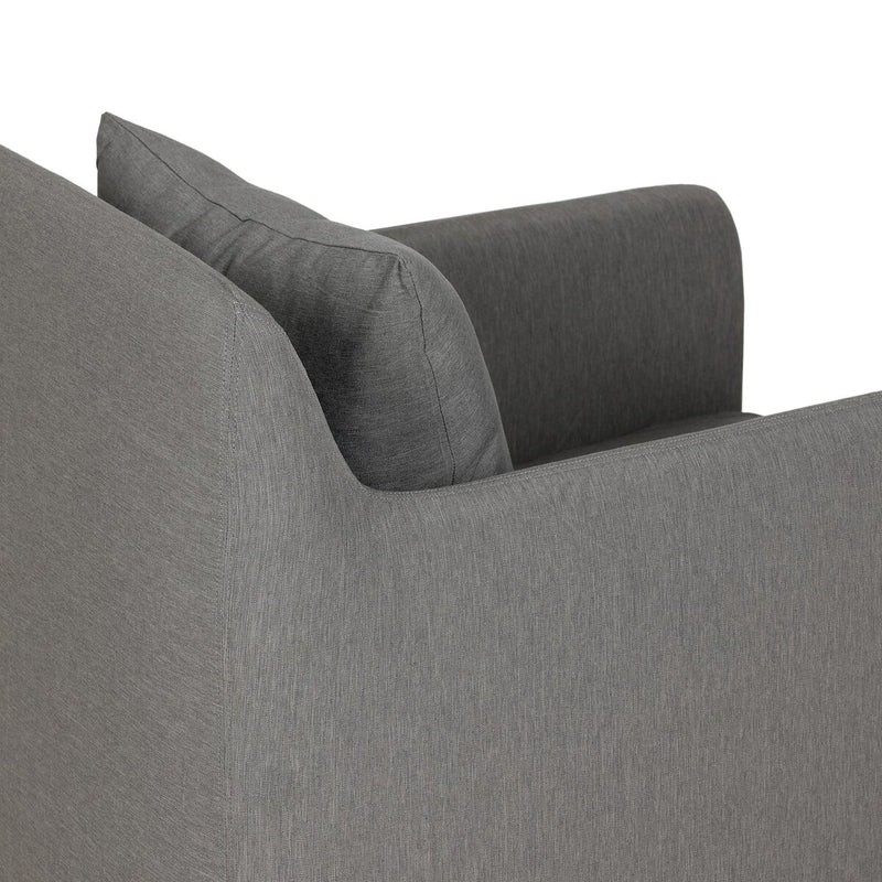 Dade Outdoor Slipcover Swivel Chair - Venao Charcoal