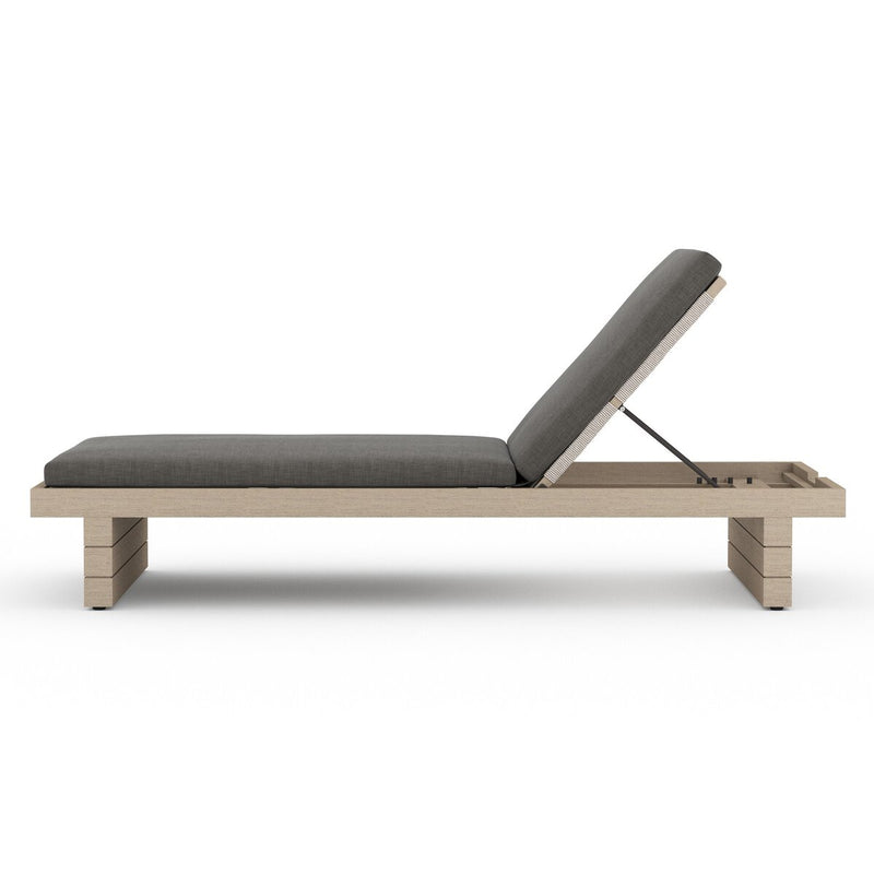 Leroy Outdoor Chaise - Washed Brown - Charcoal