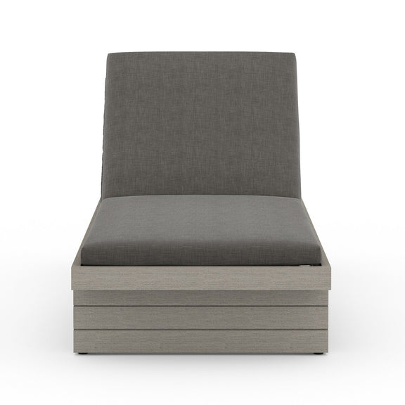 Leroy Outdoor Chaise - Weathered Grey - Charcoal