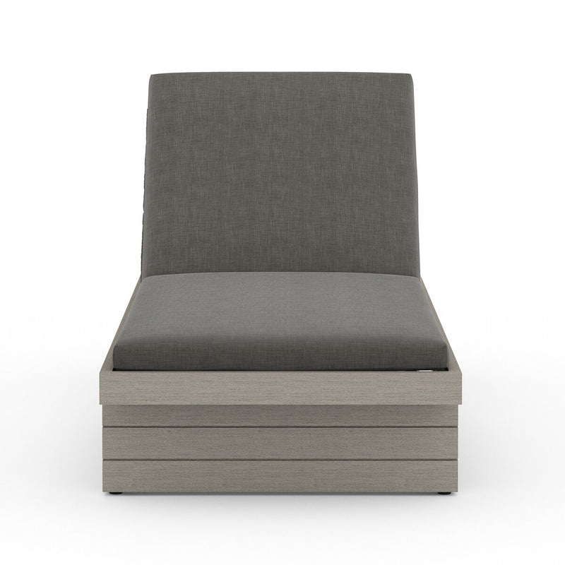 Leroy Outdoor Chaise - Weathered Grey - Charcoal