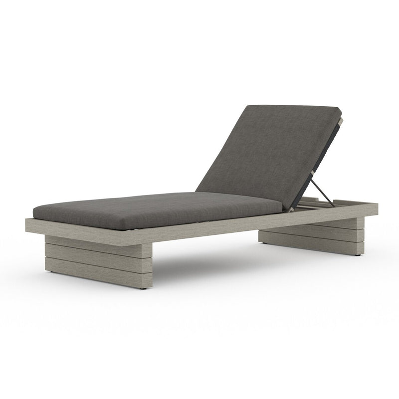 Leroy Outdoor Chaise - Weathered Grey - Charcoal