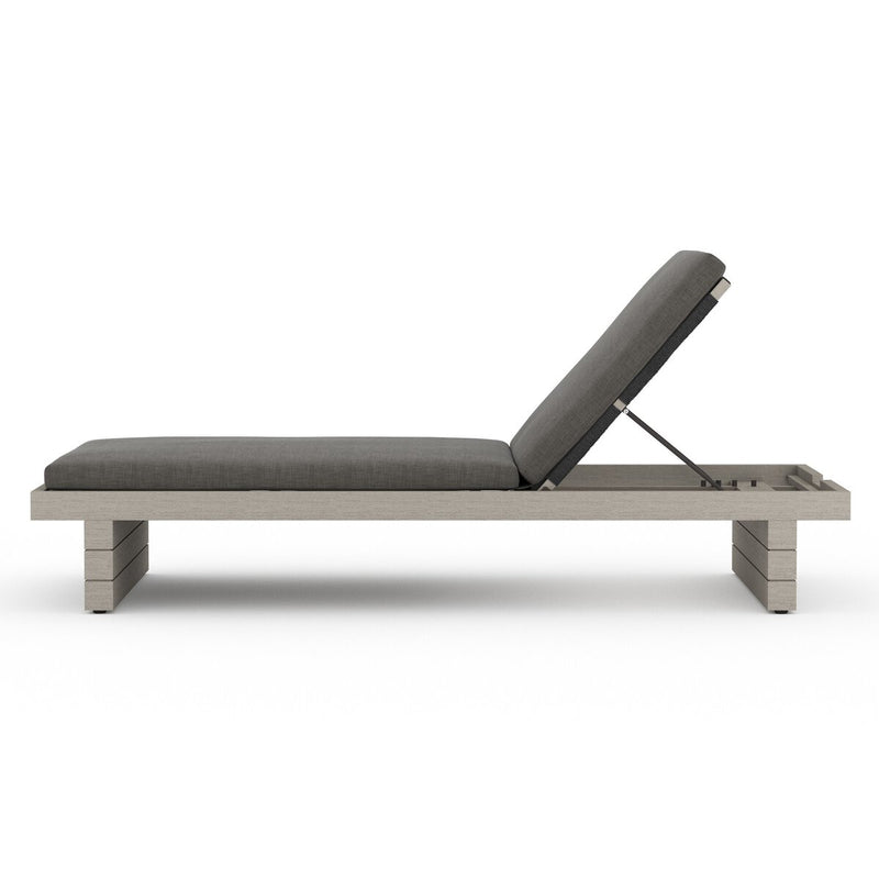 Leroy Outdoor Chaise - Weathered Grey - Charcoal