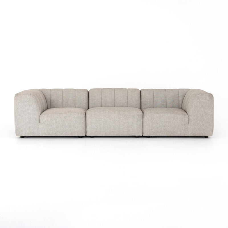 Gwen Outdoor 3-Piece Sectional Sofa - Faye Ash