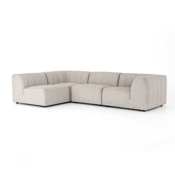 Gwen Outdoor 4-Piece Sectional - Faye Ash