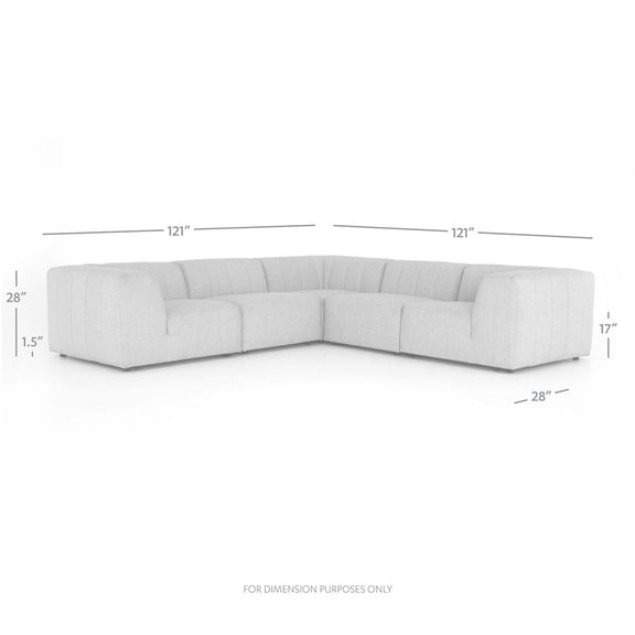 Gwen Outdoor 5-Piece Sectional - Faye Sand